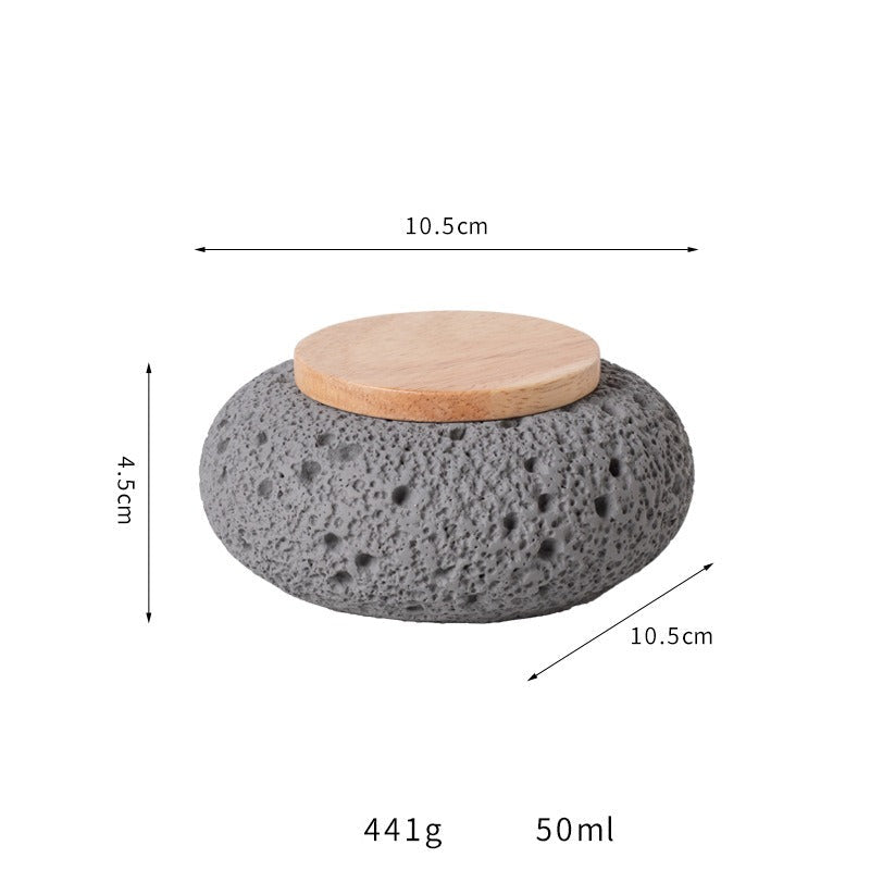 Pet Urn Wood Cover Sealed Silicone Ring Moisture-proof Cement Urn Cat Dog Death Memorial Box