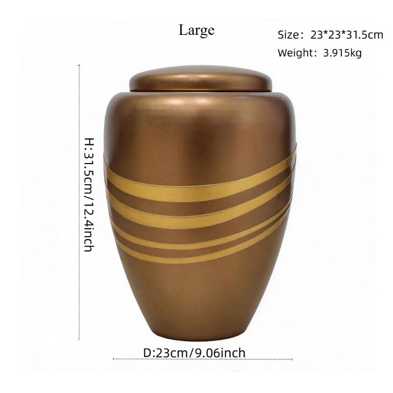 Pet Urn Creative Resin Craft Urn, Golden Thread Hairy Child Memorial Sealed Jar Pet Relatives Memorial Jar