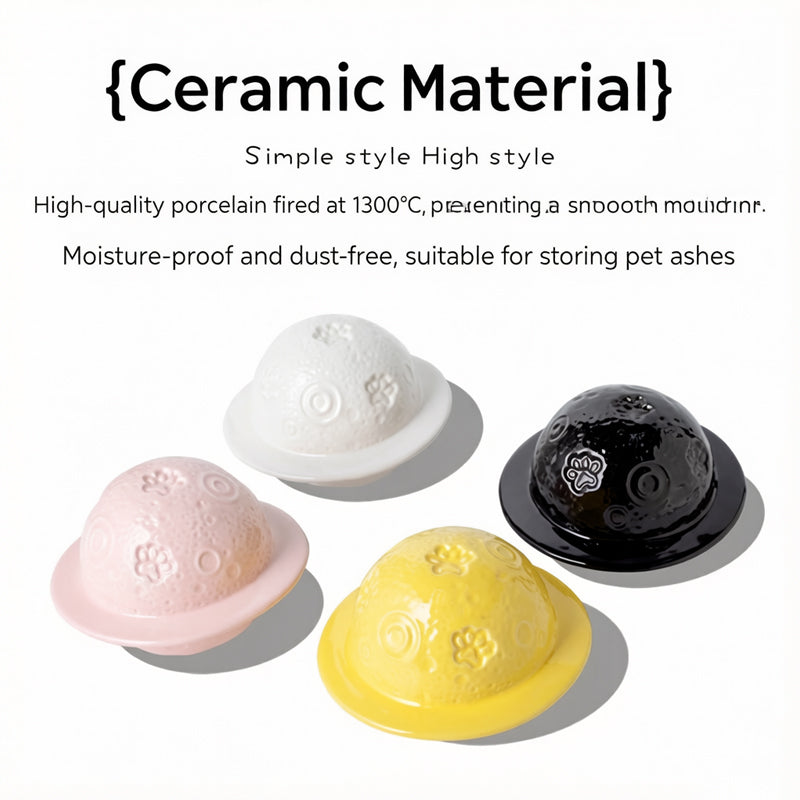 Pet Urn Ceramic Phnom Penh Planet Urn Pet Urn Light Luxury Cosmic Starry Sky Accompanying Cat Dog Death Memorial