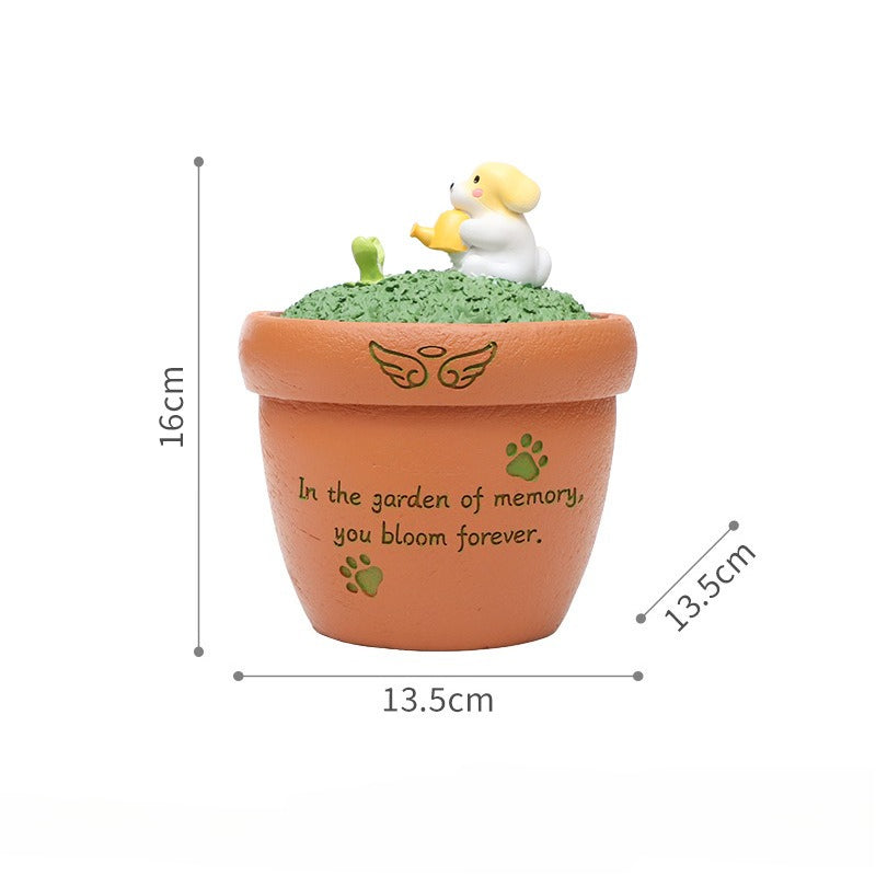Pet Grave Marker Pet Funeral Urn Storage Container Cat and Dog Love Pet Cremation Urn Memorial Supplies