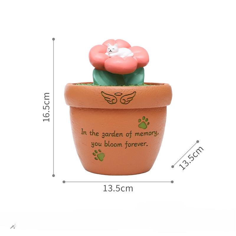 Pet Grave Marker Pet Funeral Urn Storage Container Cat and Dog Love Pet Cremation Urn Memorial Supplies