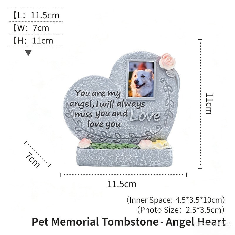 Pet Grave Marker Cross-border Amazon Creative Pet Cat Dog Funeral Tombstone Ornament Resin Outdoor Garden Pet Monument