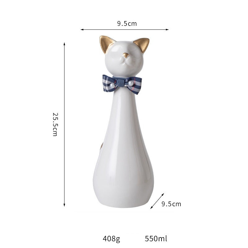 Pet Urn Ceramic Kitten Urn Commemorative Jar Pet Cat Urn Pet Cremation Jar Pet Aftercare Funeral Supplies