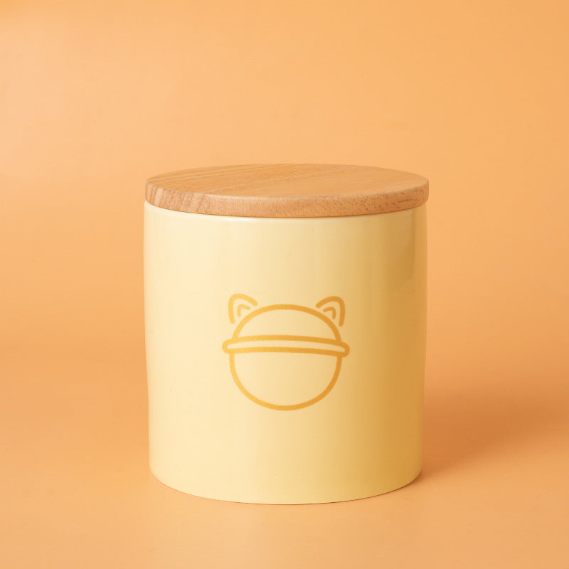 Pet Urn Yellow Pet Urn Medium and Small Dog Sealed Moisture-proof Urn Cat Dog Large Medium Small Ceramic Urn