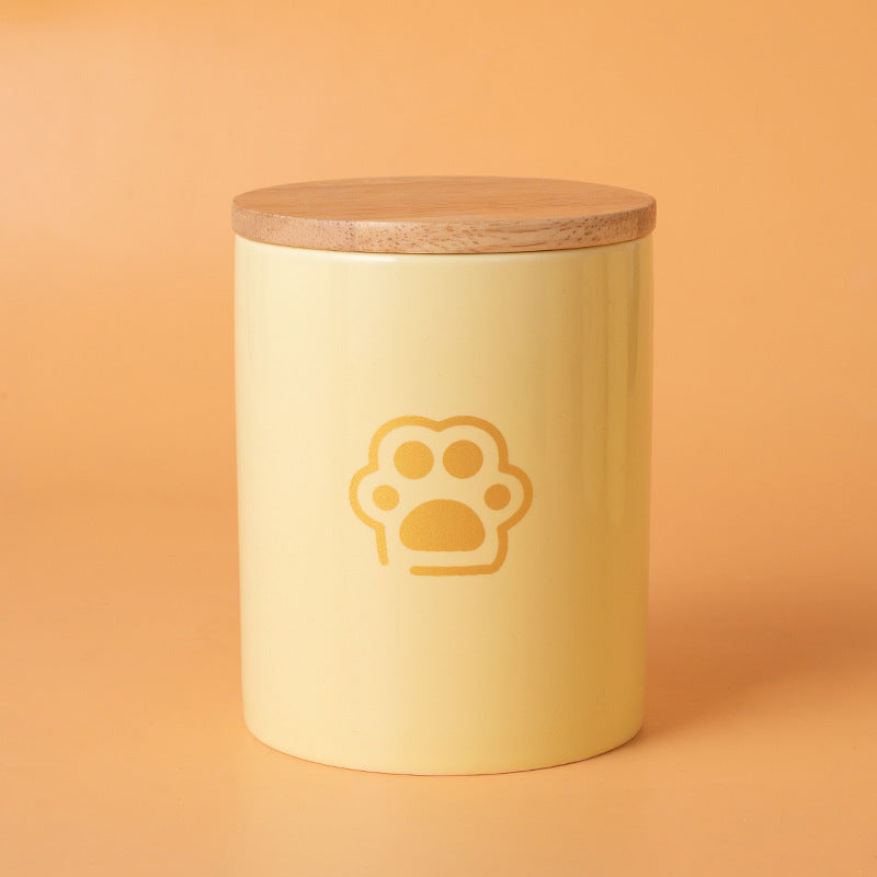 Pet Urn Yellow Pet Urn Medium and Small Dog Sealed Moisture-proof Urn Cat Dog Large Medium Small Ceramic Urn