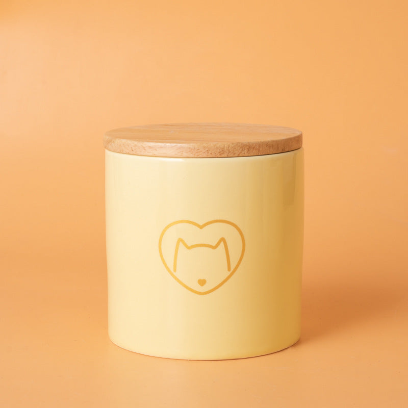 Pet Urn Yellow Pet Urn Medium and Small Dog Sealed Moisture-proof Urn Cat Dog Large Medium Small Ceramic Urn