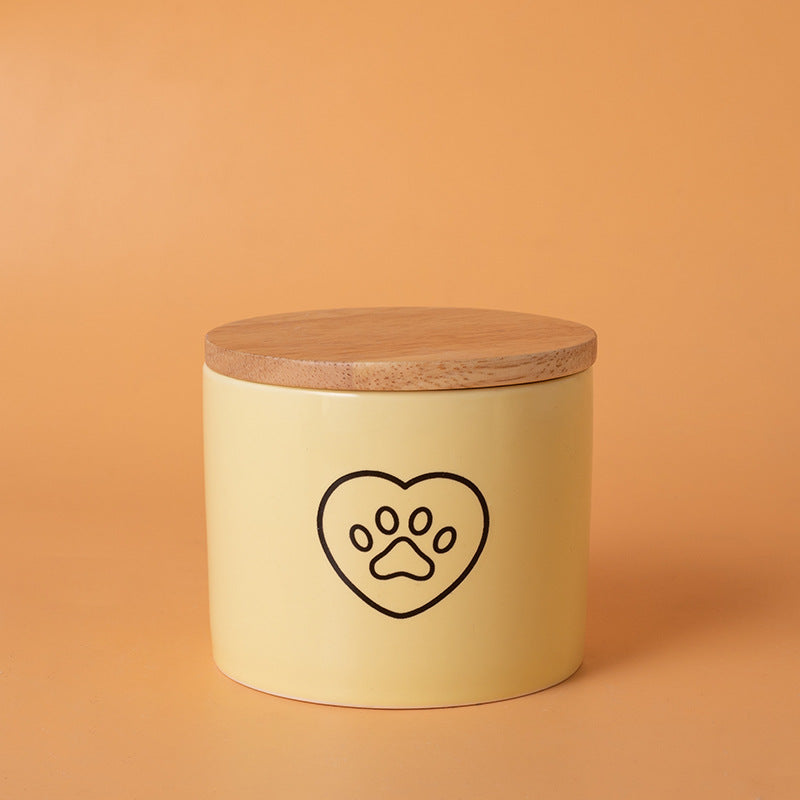 Pet Urn Yellow Pet Urn Medium and Small Dog Sealed Moisture-proof Urn Cat Dog Large Medium Small Ceramic Urn
