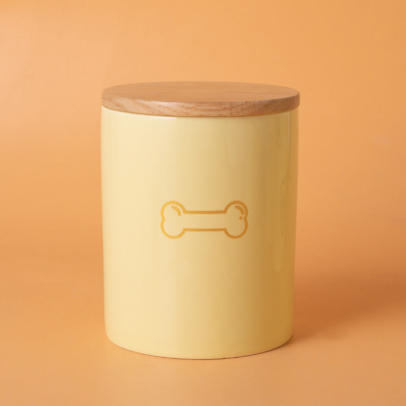 Pet Urn Yellow Pet Urn Medium and Small Dog Sealed Moisture-proof Urn Cat Dog Large Medium Small Ceramic Urn