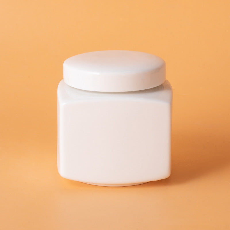 Pet Urn Ceramic Urn Dog Cat Ceramic Pet Memorial Jar Funeral Supplies Sealed Lid Bone Jar