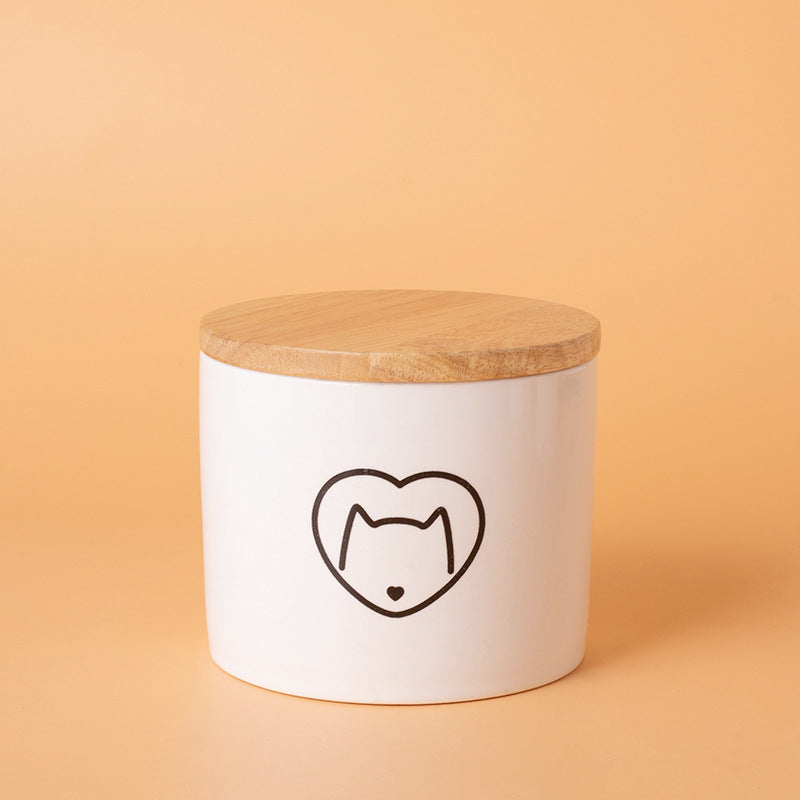 Pet Urn White Pet Urn Large Medium Small Ceramic Sealed Box Cat Dog Passed Away Hair Commemorative Funeral Supplies