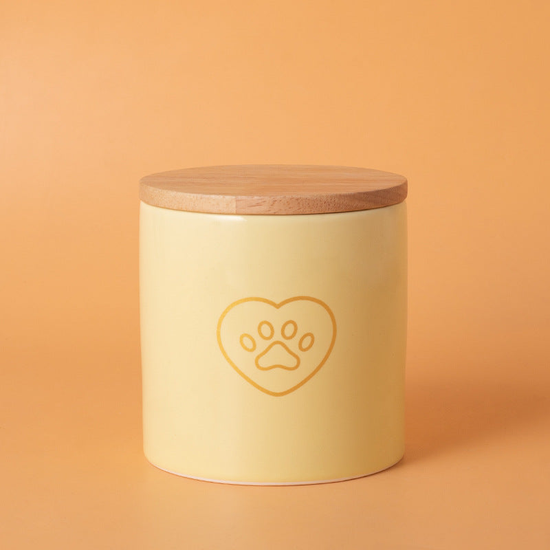 Pet Urn Yellow Pet Urn Medium and Small Dog Sealed Moisture-proof Urn Cat Dog Large Medium Small Ceramic Urn