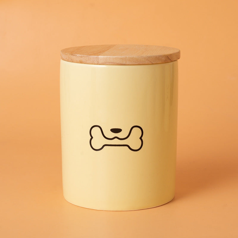 Pet Urn Yellow Pet Urn Medium and Small Dog Sealed Moisture-proof Urn Cat Dog Large Medium Small Ceramic Urn