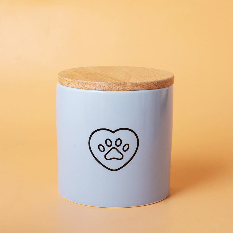 Pet Urn Blue Pet Urn Ceramic Urn Cat Dog Hair Collection Memories Memorial Storage Cross-border Wholesale
