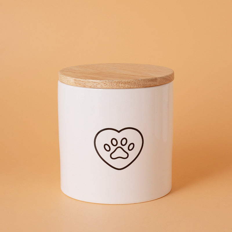 Pet Urn White Pet Urn Large Medium Small Ceramic Sealed Box Cat Dog Passed Away Hair Commemorative Funeral Supplies