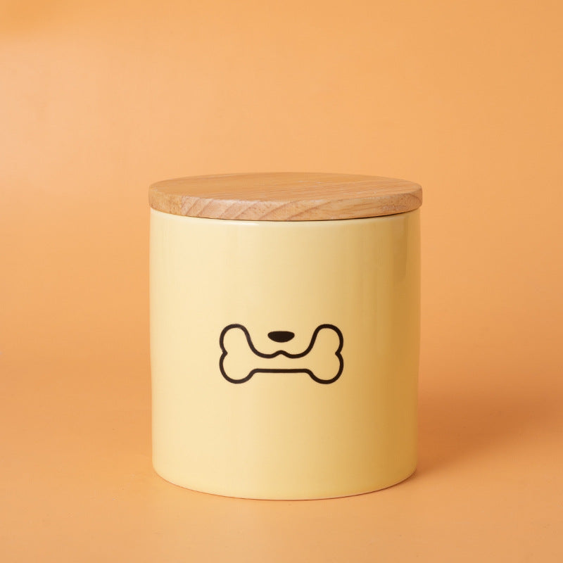 Pet Urn Yellow Pet Urn Medium and Small Dog Sealed Moisture-proof Urn Cat Dog Large Medium Small Ceramic Urn