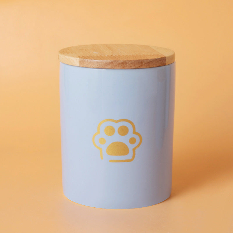 Pet Urn Blue Pet Urn Ceramic Urn Cat Dog Hair Collection Memories Memorial Storage Cross-border Wholesale