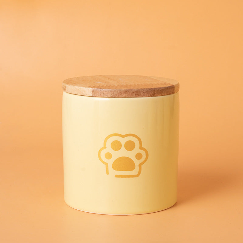 Pet Urn Yellow Pet Urn Medium and Small Dog Sealed Moisture-proof Urn Cat Dog Large Medium Small Ceramic Urn