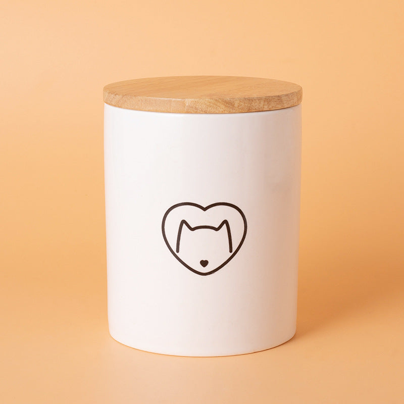 Pet Urn White Pet Urn Large Medium Small Ceramic Sealed Box Cat Dog Passed Away Hair Commemorative Funeral Supplies