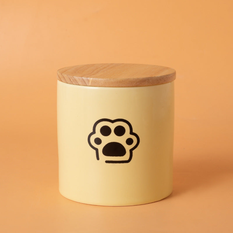 Pet Urn Yellow Pet Urn Medium and Small Dog Sealed Moisture-proof Urn Cat Dog Large Medium Small Ceramic Urn