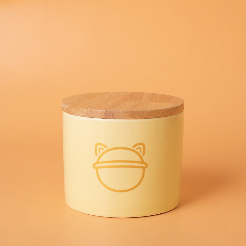 Pet Urn Yellow Pet Urn Medium and Small Dog Sealed Moisture-proof Urn Cat Dog Large Medium Small Ceramic Urn