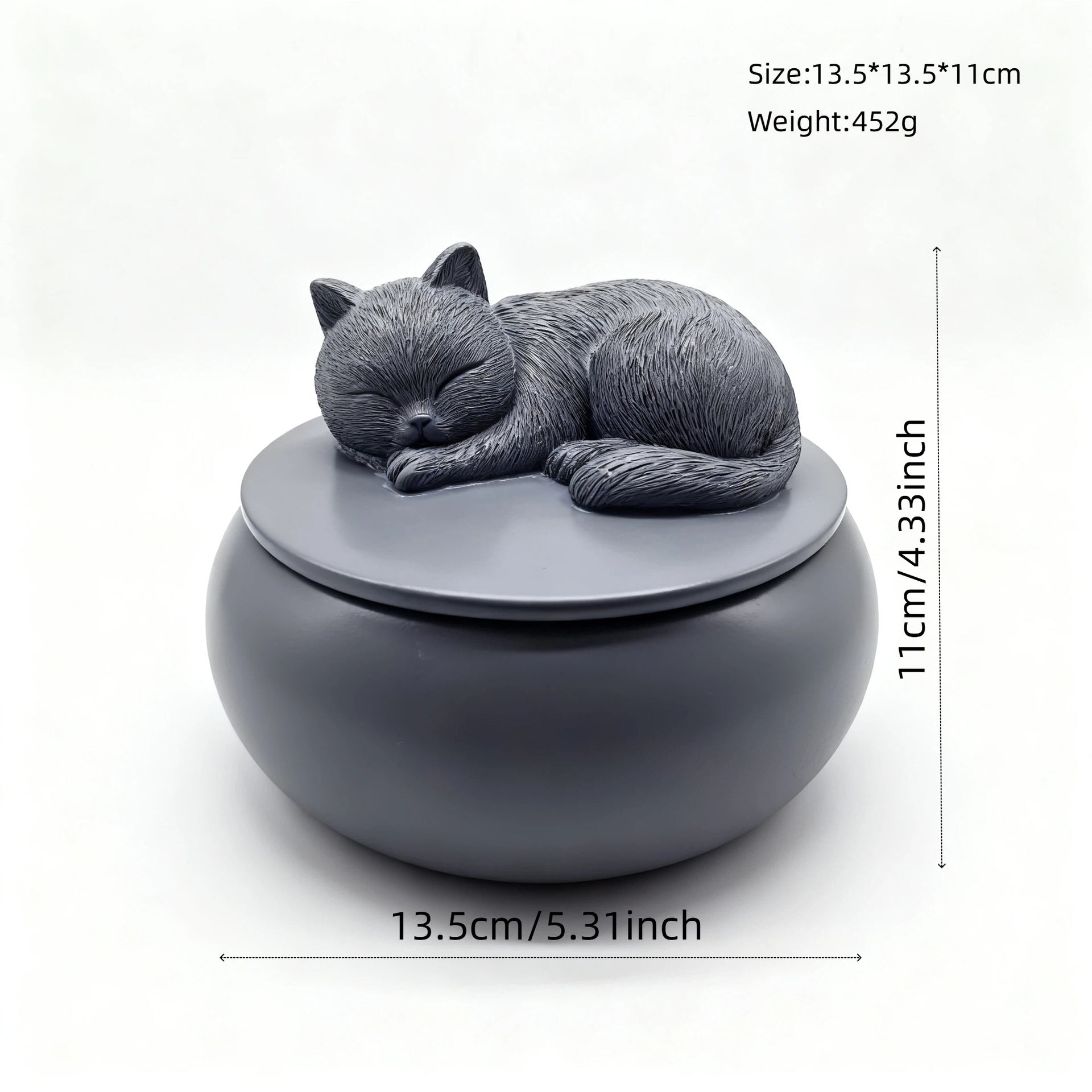 Pet Urn Resin Craft Cat Urn Ornament Creative Home Decor Bedroom Tabletop Pet Souvenir Box Crafts