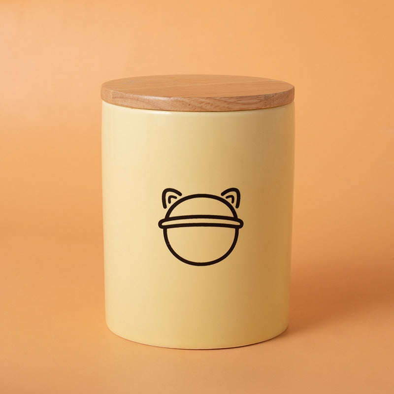 Pet Urn Yellow Pet Urn Medium and Small Dog Sealed Moisture-proof Urn Cat Dog Large Medium Small Ceramic Urn
