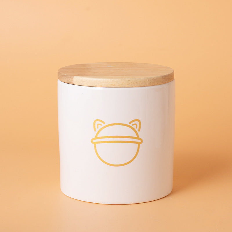 Pet Urn White Pet Urn Large Medium Small Ceramic Sealed Box Cat Dog Passed Away Hair Commemorative Funeral Supplies