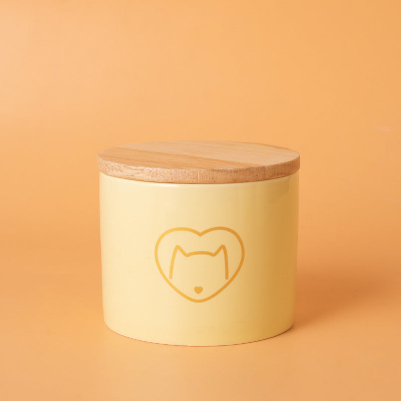 Pet Urn Yellow Pet Urn Medium and Small Dog Sealed Moisture-proof Urn Cat Dog Large Medium Small Ceramic Urn