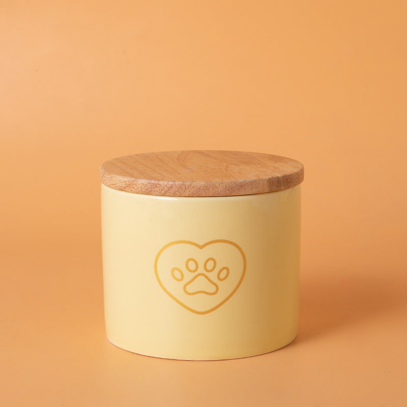 Pet Urn Yellow Pet Urn Medium and Small Dog Sealed Moisture-proof Urn Cat Dog Large Medium Small Ceramic Urn