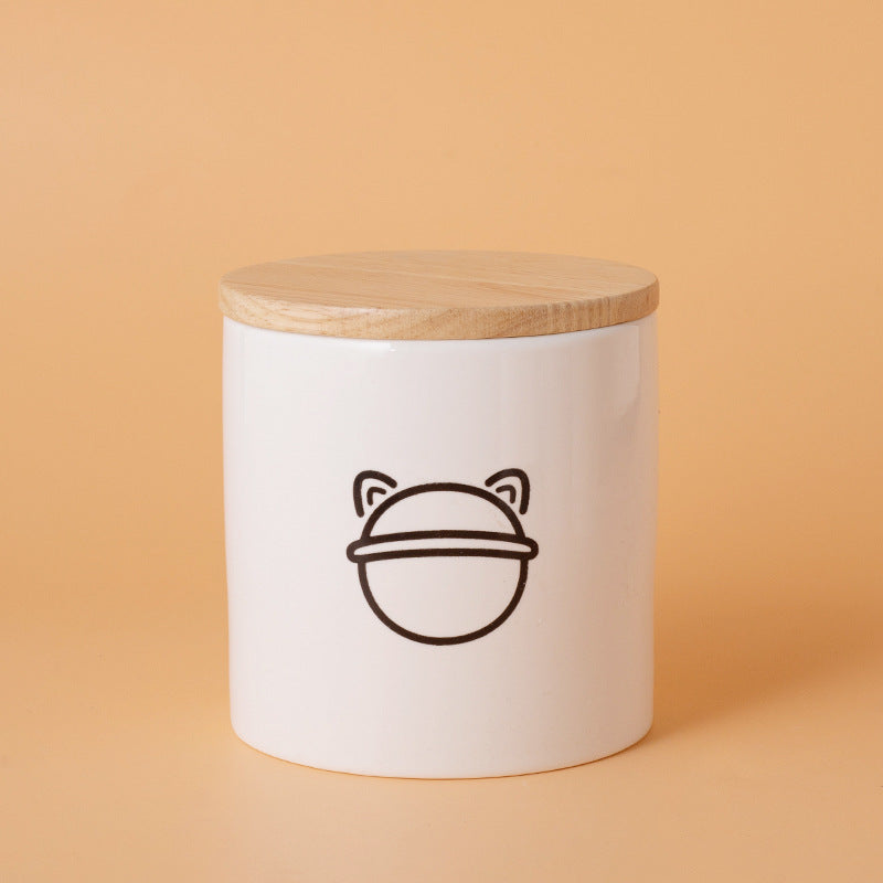 Pet Urn White Pet Urn Large Medium Small Ceramic Sealed Box Cat Dog Passed Away Hair Commemorative Funeral Supplies