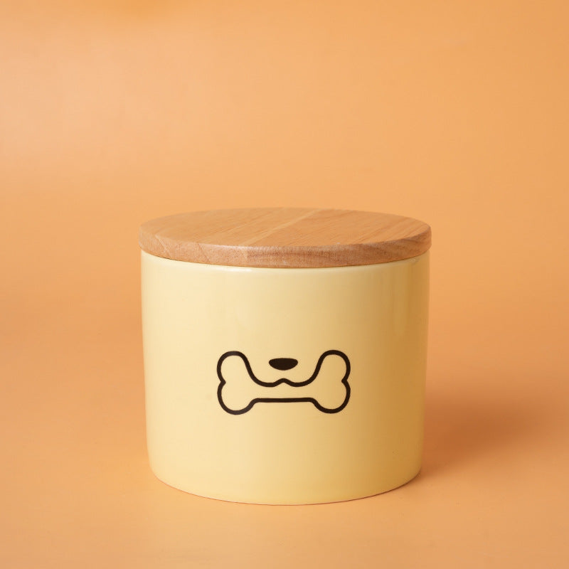 Pet Urn Yellow Pet Urn Medium and Small Dog Sealed Moisture-proof Urn Cat Dog Large Medium Small Ceramic Urn