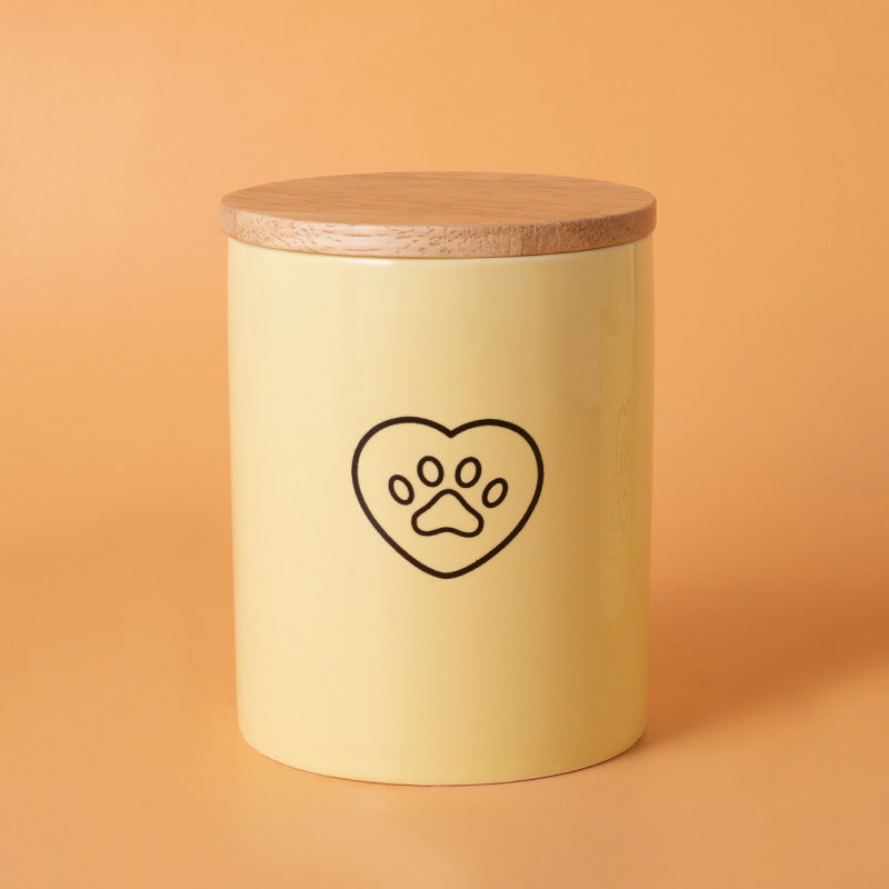 Pet Urn Yellow Pet Urn Medium and Small Dog Sealed Moisture-proof Urn Cat Dog Large Medium Small Ceramic Urn