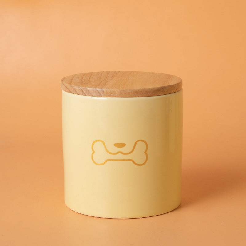 Pet Urn Yellow Pet Urn Medium and Small Dog Sealed Moisture-proof Urn Cat Dog Large Medium Small Ceramic Urn