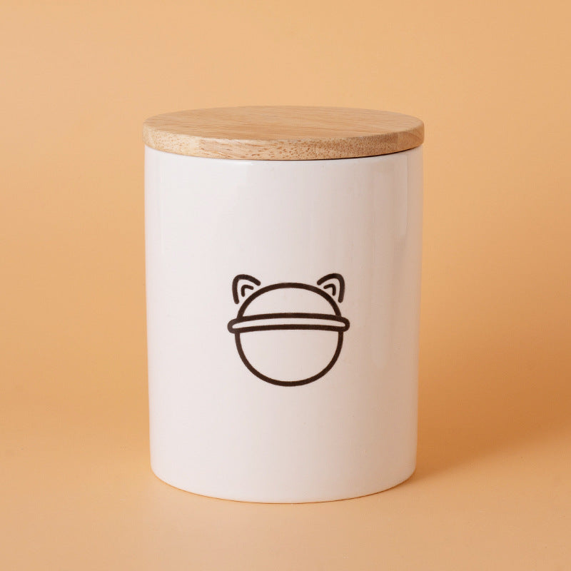 Pet Urn White Pet Urn Large Medium Small Ceramic Sealed Box Cat Dog Passed Away Hair Commemorative Funeral Supplies