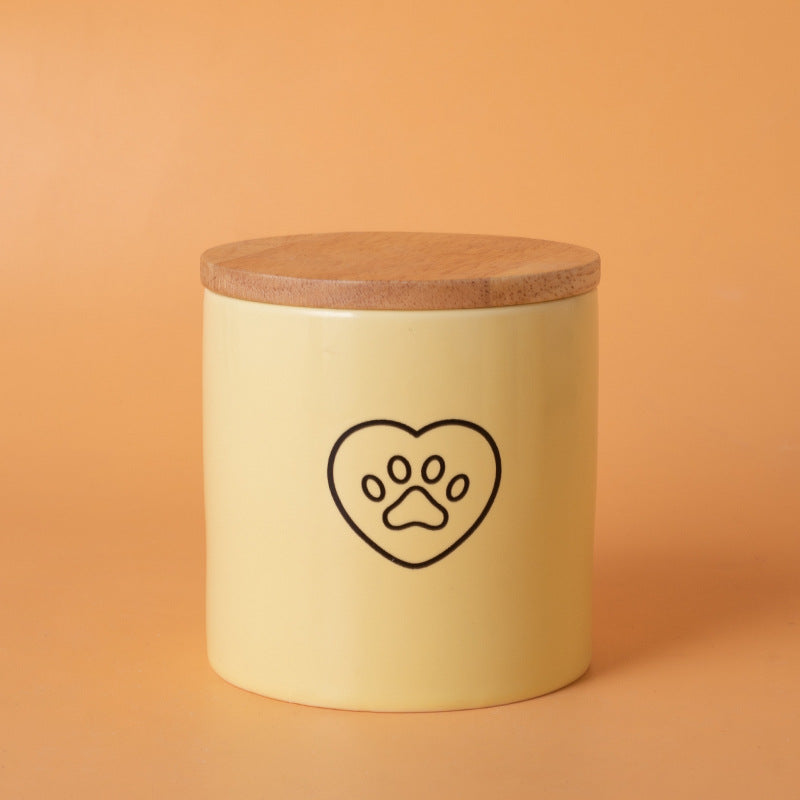 Pet Urn Yellow Pet Urn Medium and Small Dog Sealed Moisture-proof Urn Cat Dog Large Medium Small Ceramic Urn