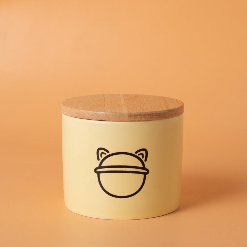 Pet Urn Yellow Pet Urn Medium and Small Dog Sealed Moisture-proof Urn Cat Dog Large Medium Small Ceramic Urn
