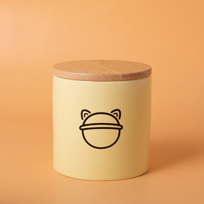 Pet Urn Yellow Pet Urn Medium and Small Dog Sealed Moisture-proof Urn Cat Dog Large Medium Small Ceramic Urn