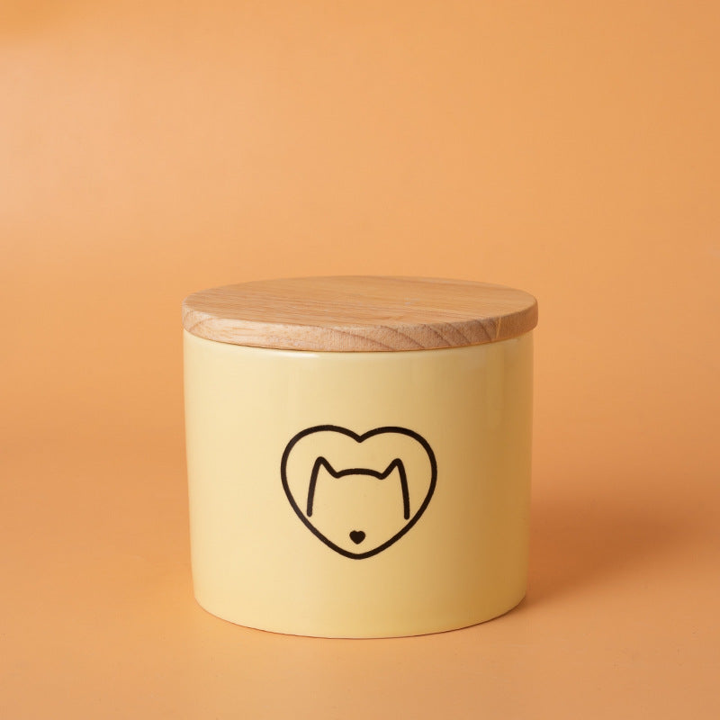 Pet Urn Yellow Pet Urn Medium and Small Dog Sealed Moisture-proof Urn Cat Dog Large Medium Small Ceramic Urn