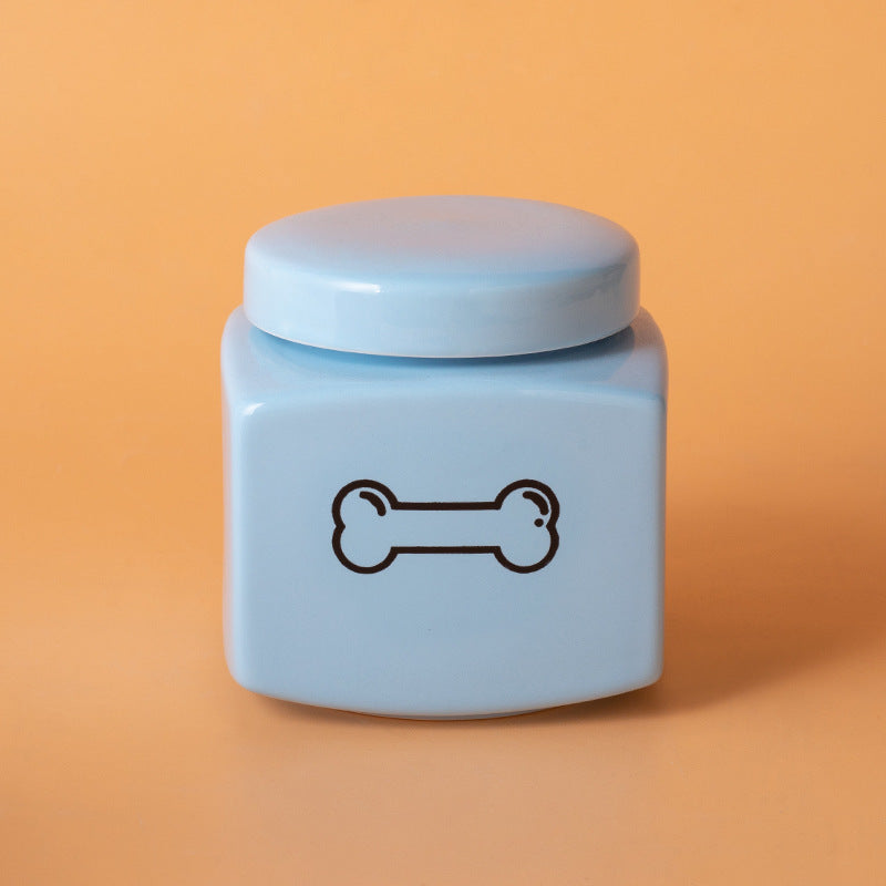 Pet Urn Ceramic Urn Dog Cat Ceramic Pet Memorial Jar Funeral Supplies Sealed Lid Bone Jar