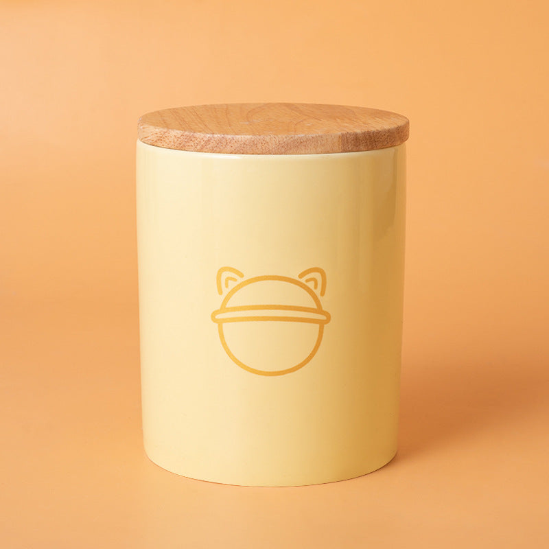 Pet Urn Yellow Pet Urn Medium and Small Dog Sealed Moisture-proof Urn Cat Dog Large Medium Small Ceramic Urn