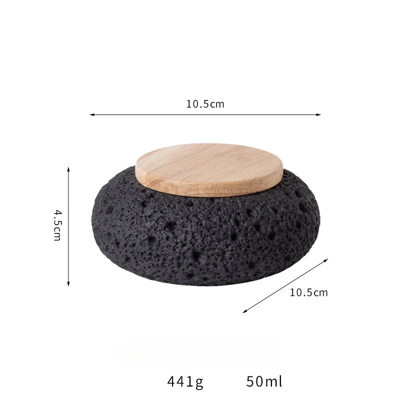 Pet Urn Wood Cover Sealed Silicone Ring Moisture-proof Cement Urn Cat Dog Death Memorial Box