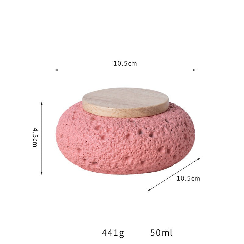 Pet Urn Wood Cover Sealed Silicone Ring Moisture-proof Cement Urn Cat Dog Death Memorial Box