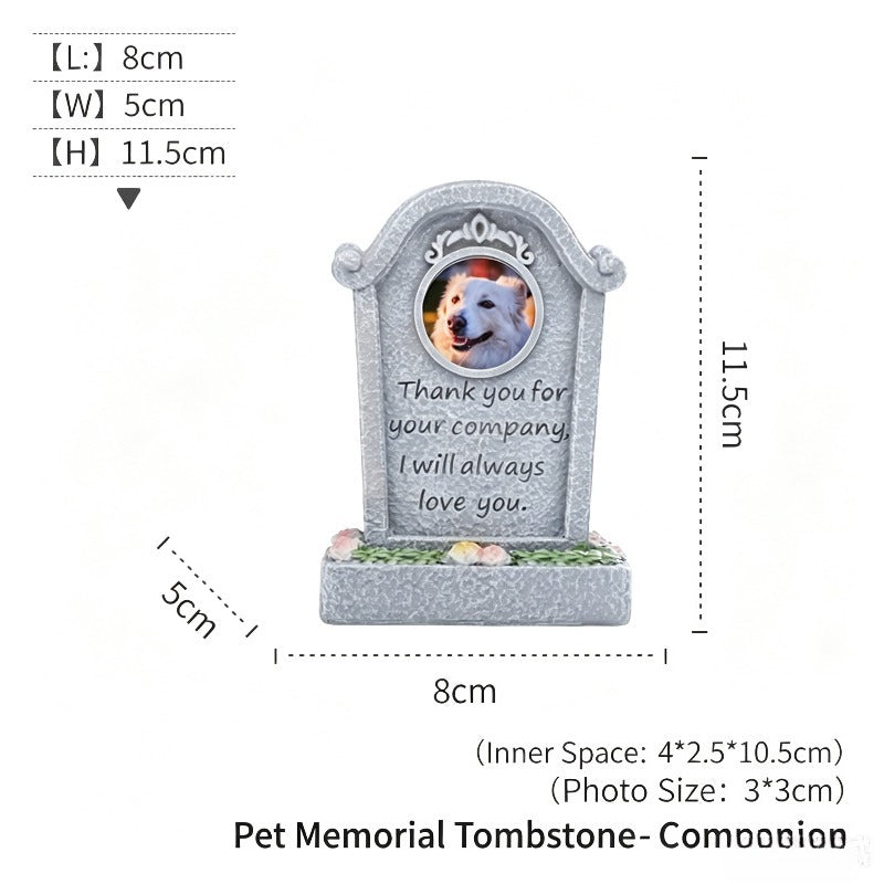 Pet Grave Marker Cross-border Amazon Creative Pet Cat Dog Funeral Tombstone Ornament Resin Outdoor Garden Pet Monument