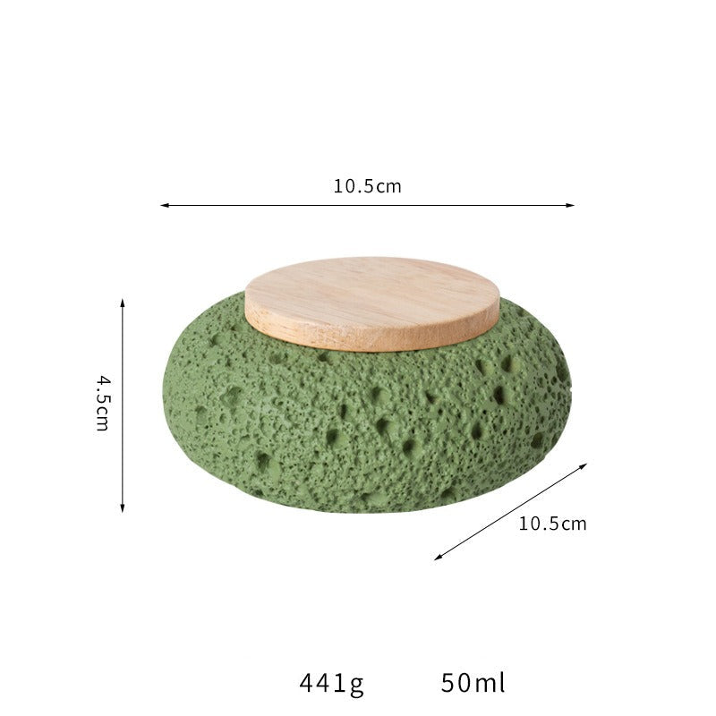 Pet Urn Wood Cover Sealed Silicone Ring Moisture-proof Cement Urn Cat Dog Death Memorial Box
